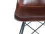 GINER Y COLOMER Silla estilo industrial tapizada en piel natural